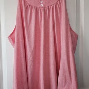 SHEIN Pink Scoop Neck Sleeveless Tank Top